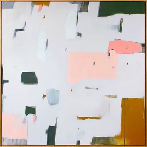 Integrated Landscape | Oil And Acrylic Painting in Paintings by Sarah Kelk. Item composed of canvas & synthetic