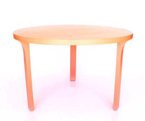 Round Dining Table | Tables by Greg Palombo. Item made of wood compatible with boho and mid century modern style