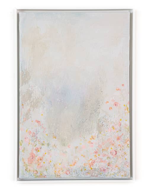 After the Rain | Mixed Media in Paintings by El Løvaas. Item made of canvas works with minimalism & country & farmhouse style