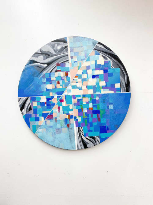 Color Wheel | Oil And Acrylic Painting in Paintings by Elliot. Item made of wood with synthetic