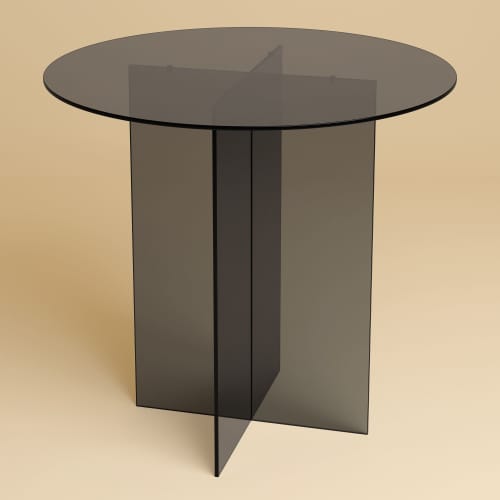 Smoked Glass Dining Table - IKI by Lebanto | Tables by Lebanto. Item composed of glass in minimalism or contemporary style