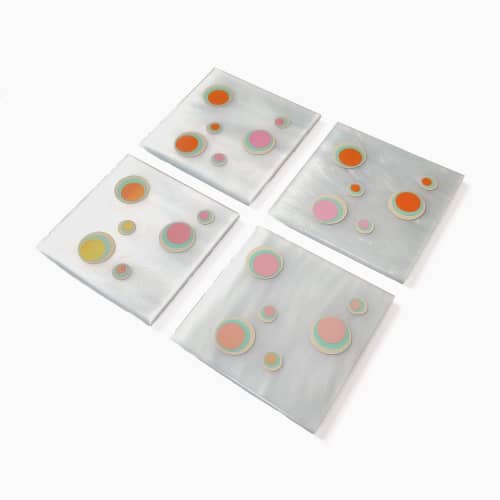 Neococo Coaster Set of 4 | Tableware by 204 Haus Crafters. Item composed of synthetic in boho or mid century modern style