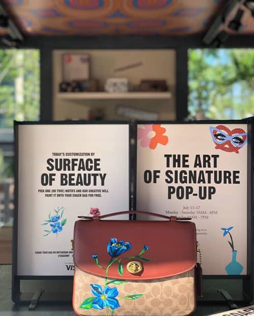 Coach Pop-up in Hudson Yards | Drawings by Surface of Beauty. Item made of synthetic