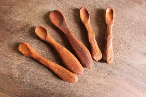 Baby Spoon Set of 5 | Utensils by Wild Cherry Spoon Co.. Item composed of maple wood compatible with minimalism and country & farmhouse style