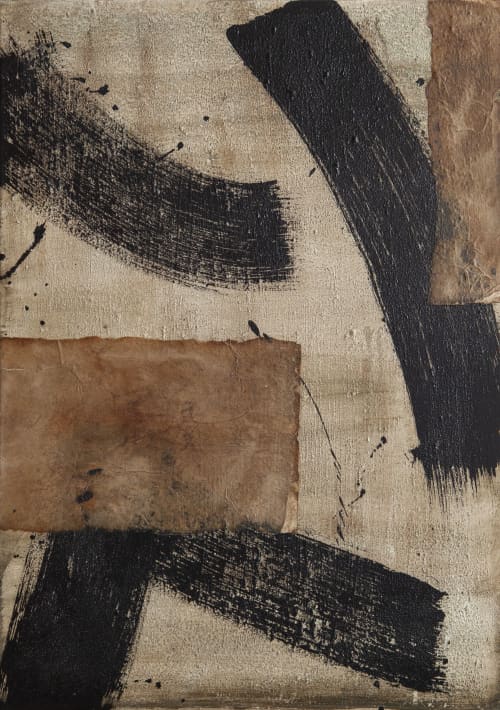 Yugen | Oil And Acrylic Painting in Paintings by PUGMATIK. Item composed of canvas and paper in boho or contemporary style