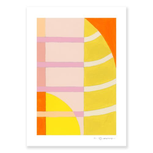 Letter W | Prints by Christina Flowers. Item made of cotton with paper works with mid century modern & contemporary style
