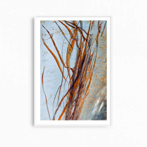 Industrial wall art, 'Rust Ribbons' abstract photograph | Photography by PappasBland. Item composed of paper in contemporary or industrial style