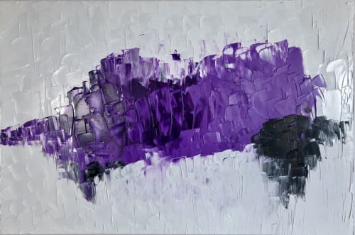 Purple Spanish Bull | Paintings by Hugo Auler Jr. Art