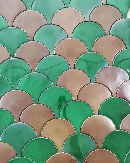 Leaf Drop Tile | Tiles by YP Art Ceramic. Item composed of ceramic