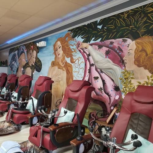 Studio Nails Mural | Murals by Sheri Johnson-Lopez. Item made of synthetic