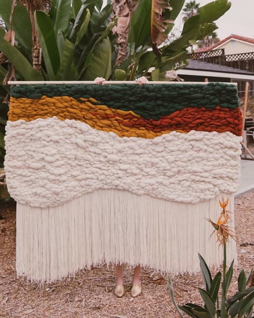 6' x 6' Weaving | Macrame Wall Hanging in Wall Hangings by Tiffany Lusteg. Item composed of fabric & fiber