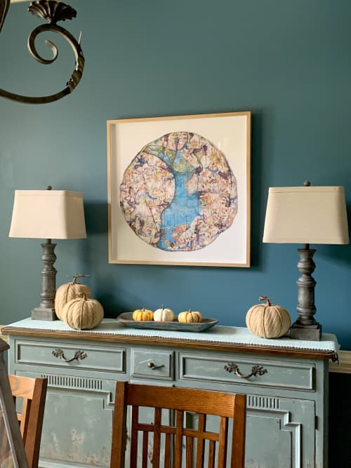 Vanishing Worlds 4 - Blue Whales | Mixed Media by Roxane Hollosi Fine Arts. Item composed of paper