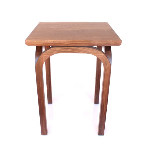 Arched Side Table | End Table in Tables by Greg Palombo. Item composed of walnut in boho or mid century modern style