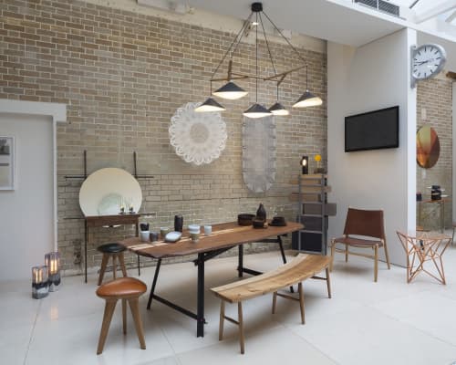 Emily Group of Five Pendant Light – Anthracite Semi-Matte, Loft | Chandeliers by MOSS Objects. Item composed of oak wood & steel compatible with contemporary and modern style
