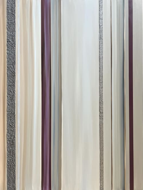 Parallel Trails | Paintings by Michele Krauss. Item made of wood compatible with minimalism and mid century modern style