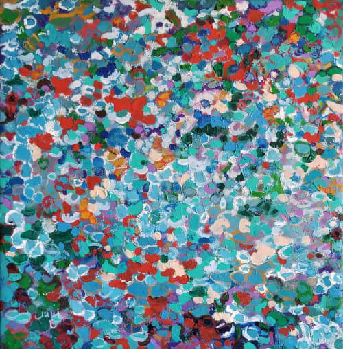Bok Gardens 1 & 2 | Oil And Acrylic Painting in Paintings by Margaret Juul. Item made of canvas & synthetic