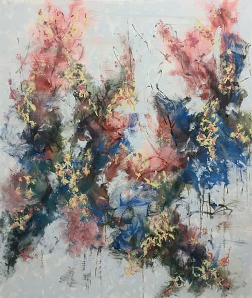 Botánica 07-5 | Oil And Acrylic Painting in Paintings by DAVID SKILLICORN - American Abstract Painter | Corporate Center West in West Hartford. Item made of canvas with synthetic