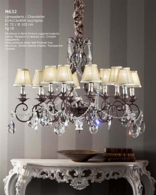 M632 | Chandeliers by Gallo. Item composed of fabric and metal