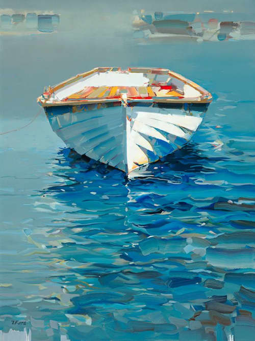 Josef Kote "Somehow It Felt Right" | Oil And Acrylic Painting in Paintings by YJ Contemporary Fine Art. Item made of canvas