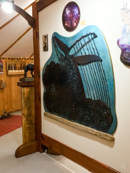 Humpback Heartstrings | Sculptures by Jeffrey H Dean. Item made of steel