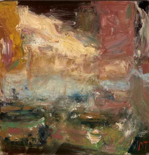 Golden | Paintings by Darren Thompson Fine Art. Item composed of birch wood in contemporary style