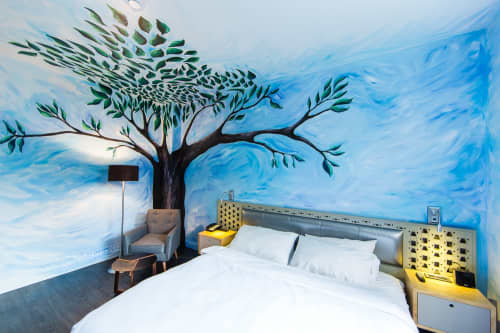 Trees of NU York | Murals by Laura Hollick | NU Hotel in Brooklyn
