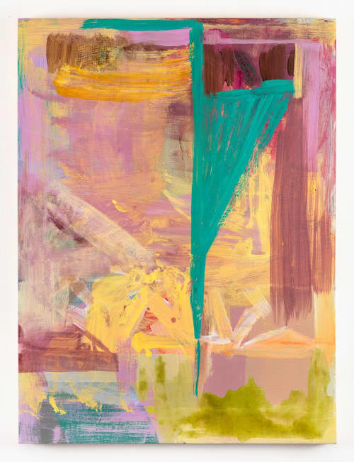 Flume | Oil And Acrylic Painting in Paintings by Molly Herman. Item composed of birch wood and synthetic