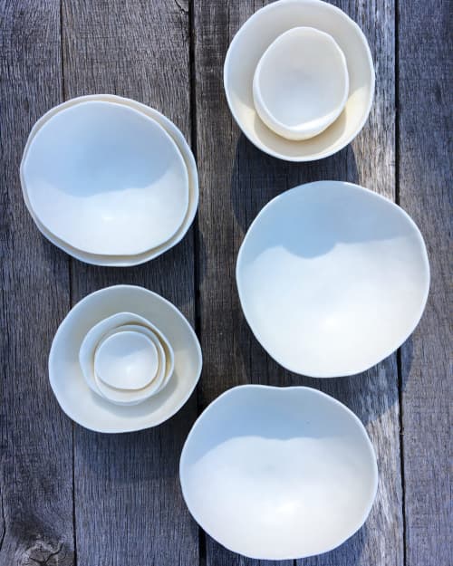 Porcelain Handbuilt tableware | Plate in Dinnerware by Optimism and Co.. Item composed of stone