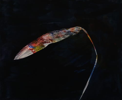 Sword, 2015 | Oil And Acrylic Painting in Paintings by Rachel Ostrow | Hotel Henry Urban Resort Conference Center in Buffalo. Item made of canvas