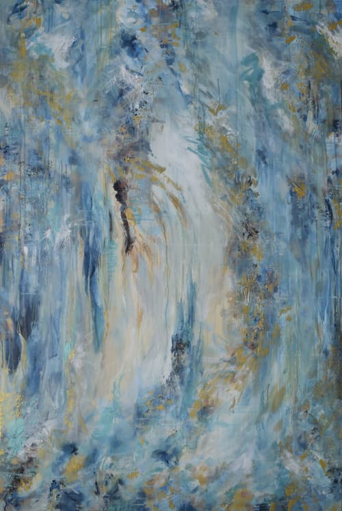 Abstract #160 | Oil And Acrylic Painting in Paintings by Jennifer Hayes | Four Seasons Hotel St. Louis in St. Louis. Item made of canvas with synthetic