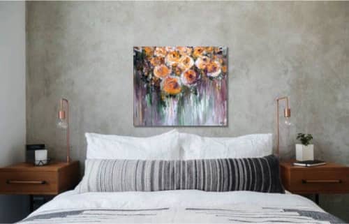 Yellow roses | Oil And Acrylic Painting in Paintings by Elena Parau