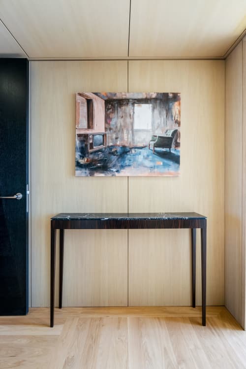 PELHAM Console table | Tables by Ivar London | Custom. Item composed of walnut and marble in contemporary or eclectic & maximalism style