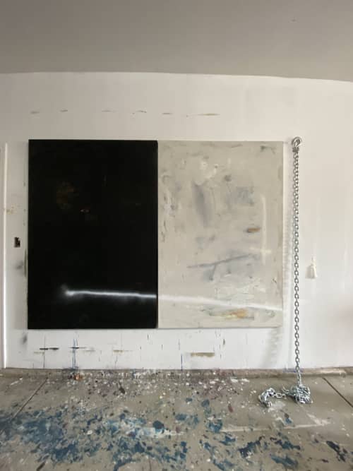 It Was Always You - Mixed Media on Canvas 67" x 45" | Oil And Acrylic Painting in Paintings by Michael O'Guinn. Item composed of canvas and synthetic in industrial style