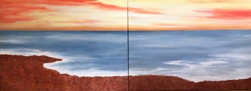 "Drift Away" Painting | Oil And Acrylic Painting in Paintings by Benna Holden. Item composed of canvas