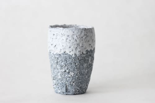 Terrazzo blue clay cup IV | Drinkware by ZHENI. Item composed of stoneware