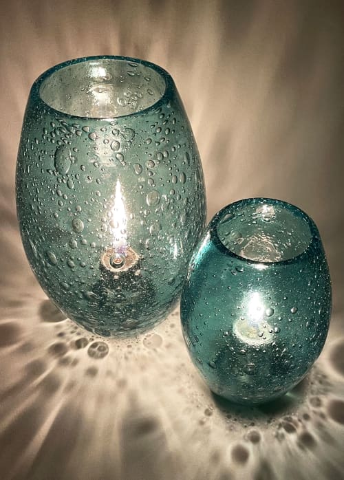 Sea Bubble Votive | Lighting by Anchor Bend Glassworks. Item made of glass