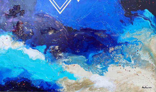 Estella | Oil And Acrylic Painting in Paintings by Kankan Ramos. Item composed of canvas and synthetic