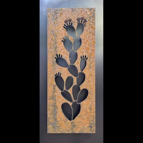 Prickly Pear | Wall Sculpture in Wall Hangings by The Oxide Studio. Item composed of steel in mid century modern or contemporary style