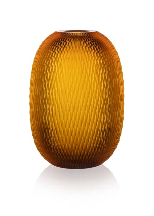 Metamorphosis Vase - Amber | Vases & Vessels by Rückl. Item made of glass compatible with contemporary and modern style