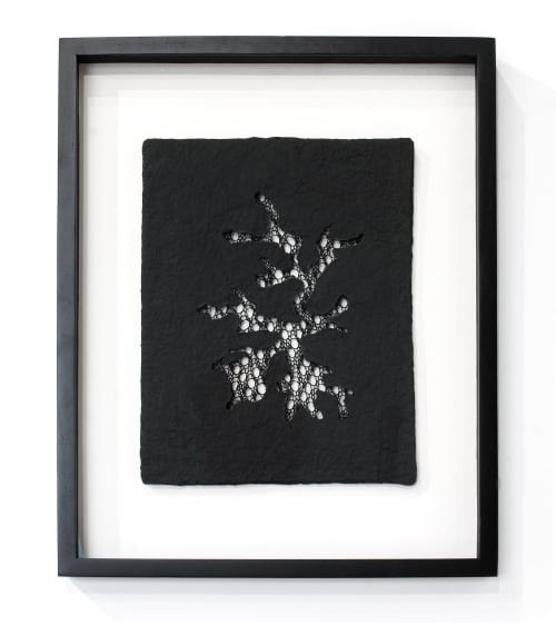 Lichen Study | Mixed Media by Jennifer E. Moss | Gallery 2424 in Savannah. Item made of cotton & paper compatible with minimalism and contemporary style