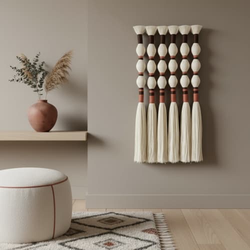 Boho macrame large wall hanging | Tapestry in Wall Hangings by Sarmal Design. Item composed of cotton & fiber compatible with boho and minimalism style