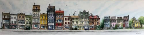 Ottawa Streetscape No1 | Watercolor Painting in Paintings by Maurice Dionne FINEART | Germotte Photo & Framing Studio in Ottawa. Item composed of paper