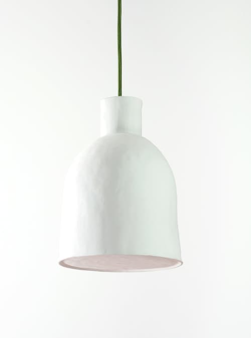Porcelain Pendant Medium with closed or opened bottom | Pendants by Bergontwerp. Item made of ceramic