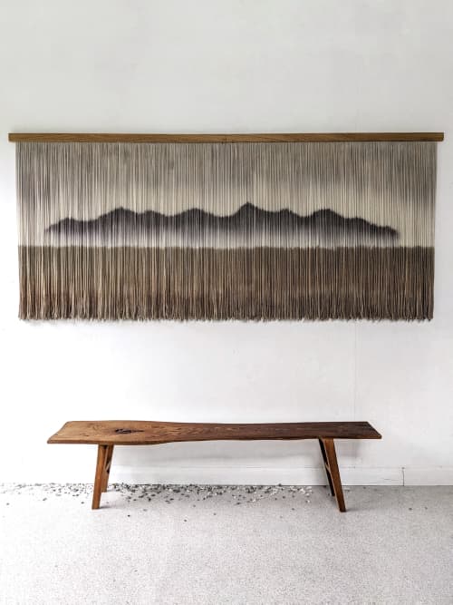 Evening Haze | Tapestry in Wall Hangings by Kat | Home Studio. Item made of oak wood with canvas works with boho & country & farmhouse style
