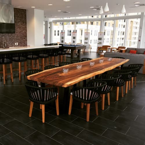 70+ Furniture items installed | Banquette Table in Tables by Doro Designs | New River Apartments in Fort Lauderdale. Item made of wood