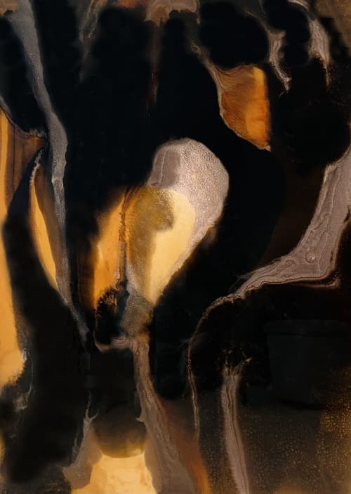Golden Hour Original Abstract Resin Painting | Oil And Acrylic Painting in Paintings by MELISSA RENEE fieryfordeepblue  Art & Design | Salon Platinum - Aliso Viejo, Orange County, CA in Aliso Viejo. Item composed of wood and synthetic in contemporary or eclectic & maximalism style
