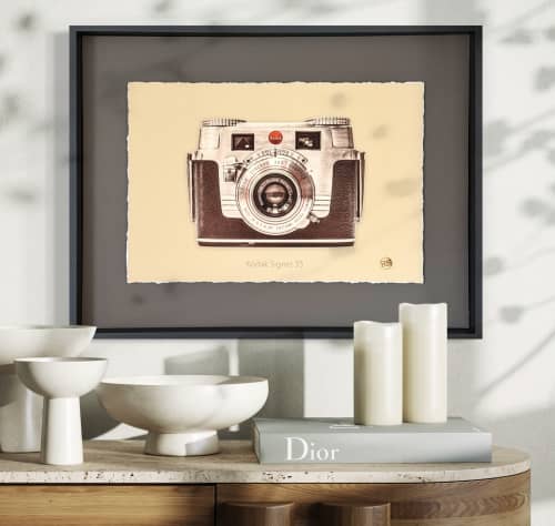 Kodak Signet 35 camera | Photography by Rick Szczechowski Photography Inc.. Item made of paper works with modern style