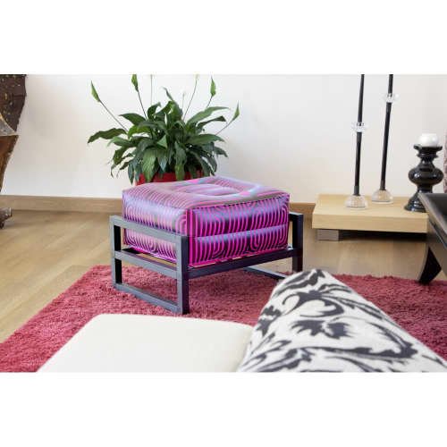 Yomi Luminous Pouffe "Open Bar Pink" By Society Of Wonderlan | Bench in Benches & Ottomans by MW Designer Furniture. Item composed of synthetic