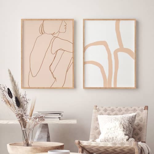 Framed Wall Art Set | Prints by forn Studio by Anna Pepe. Item composed of paper
