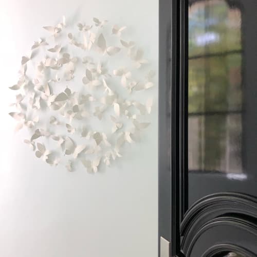 Steel Butterflies | Wall Sculpture in Wall Hangings by Kaveri Singh. Item composed of steel